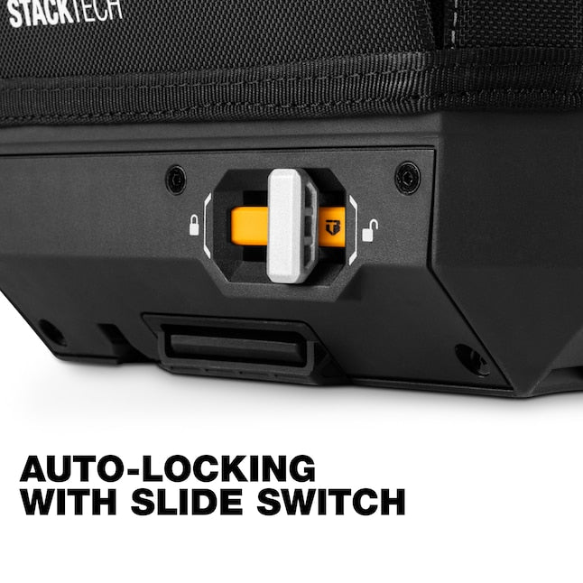 TOUGHBUILT STACKTECH Black Polyester 11-in Zippered Tool Bag