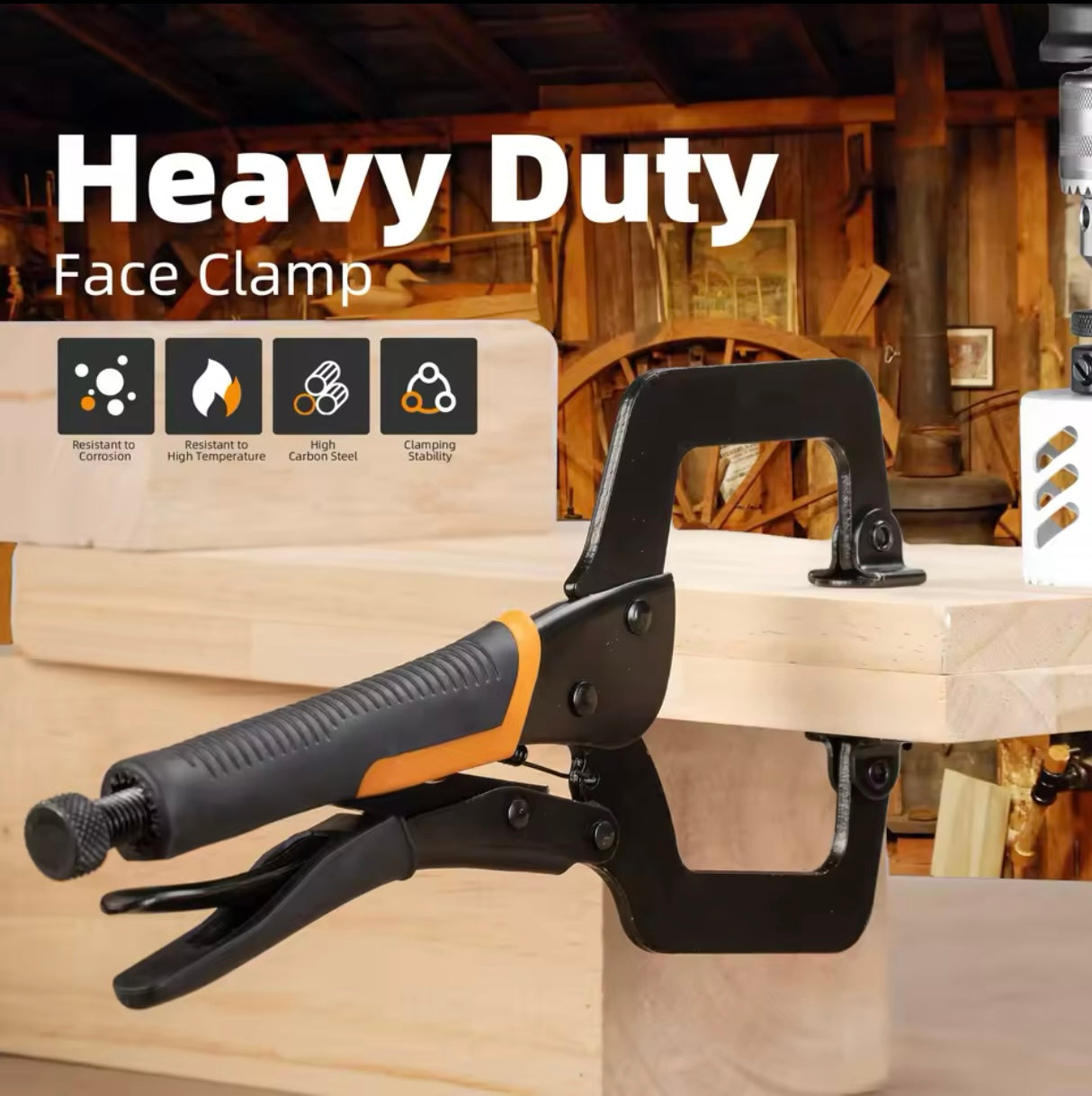 TOLESA 1/3PC 6.75” Heavy-Duty C Clamp