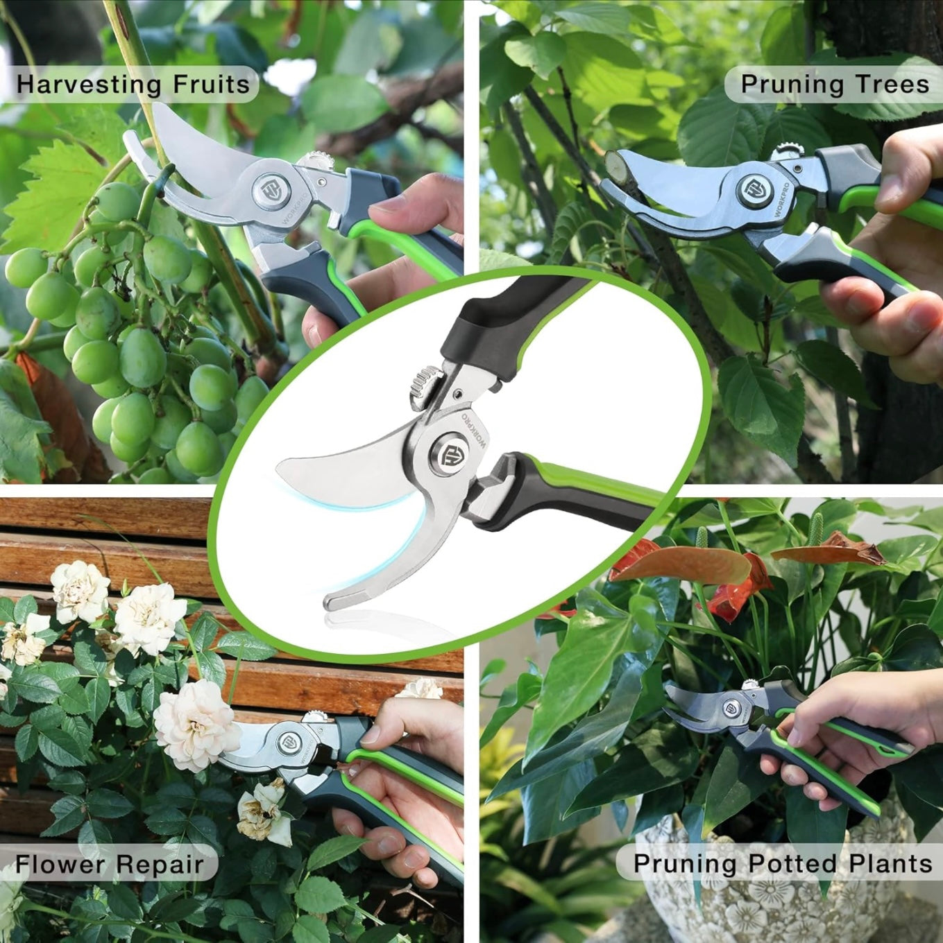 WORKPRO 8.5” Garden Bypass Pruning Shears