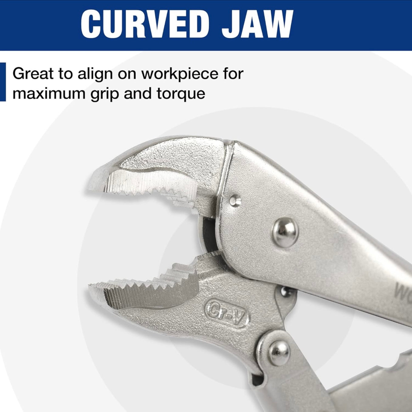 WORKPRO 5-Piece Locking Pliers Set, 5/7/10 inch Curved Jaw Pliers, 6.5/9 inch Long Nose Pliers