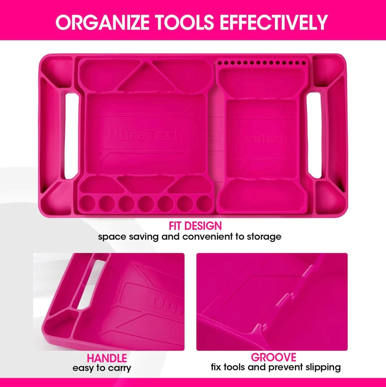 DURATECH 3PK Flexible Silicone Tool Tray