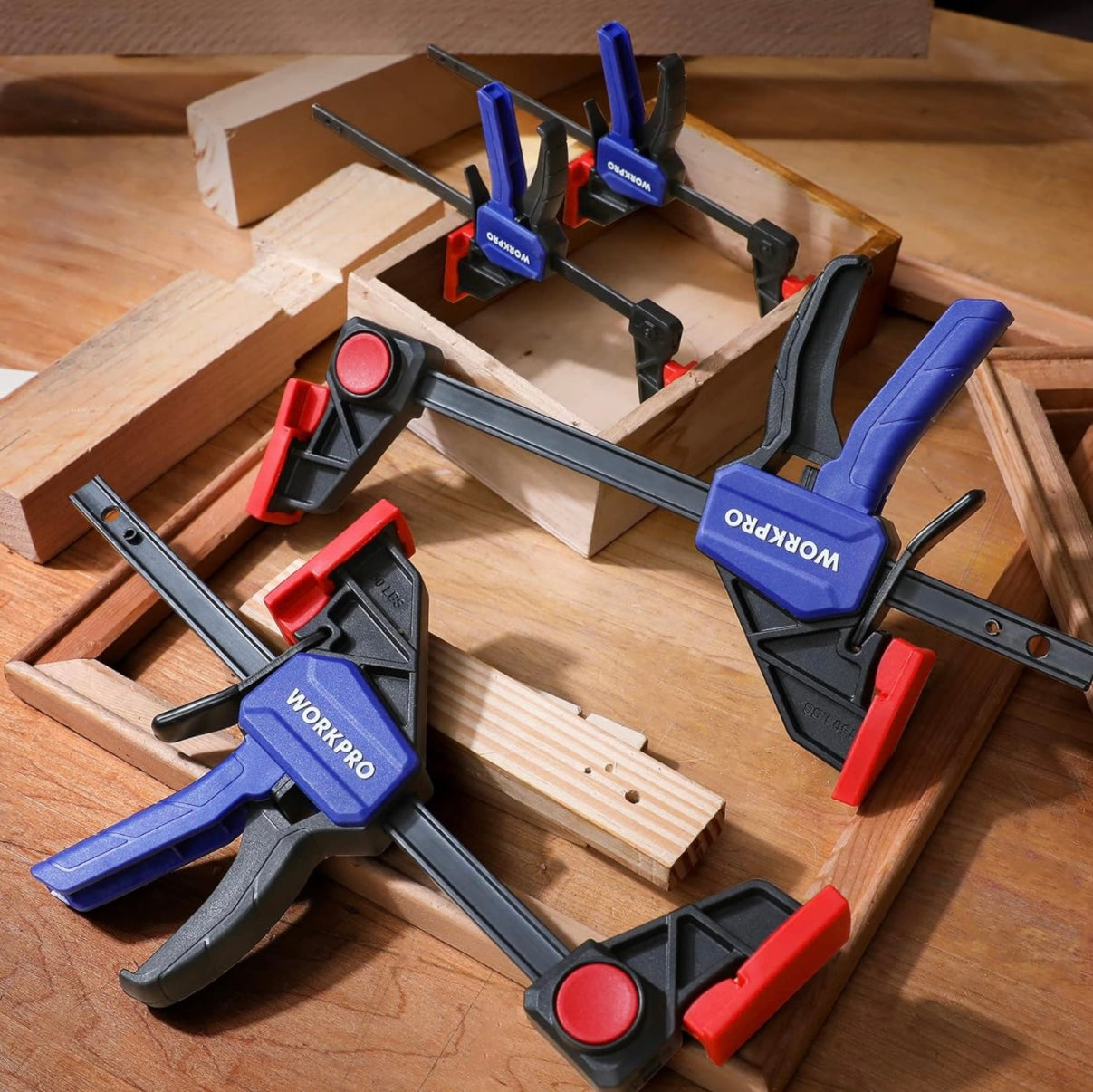 WORKPRO Woodworking Bar Clamps 6”(2)/4.5”(2)