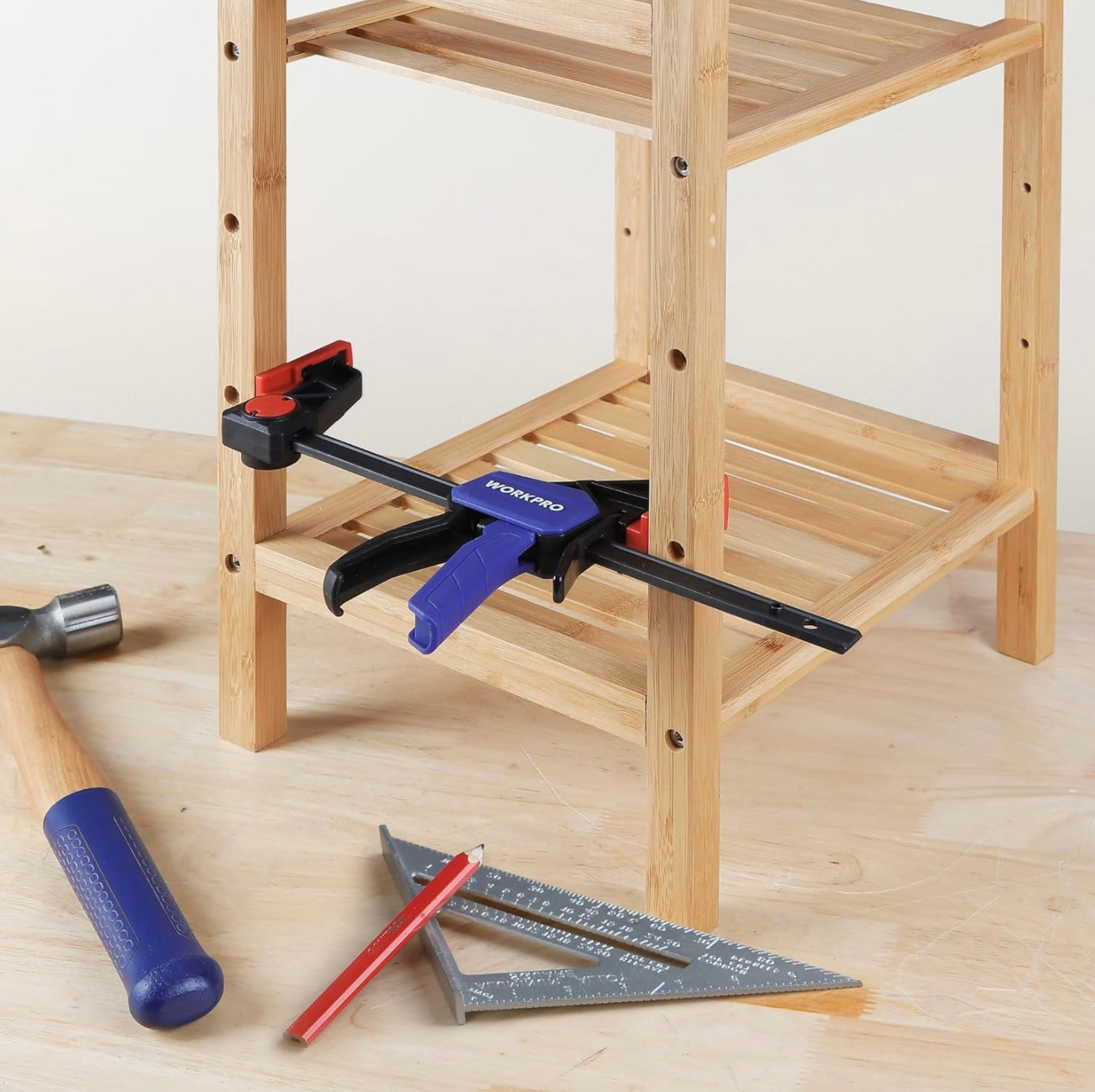 WORKPRO 2PK 6" Quick-Release Bar Clamps w/ 150 LBS Load Limit