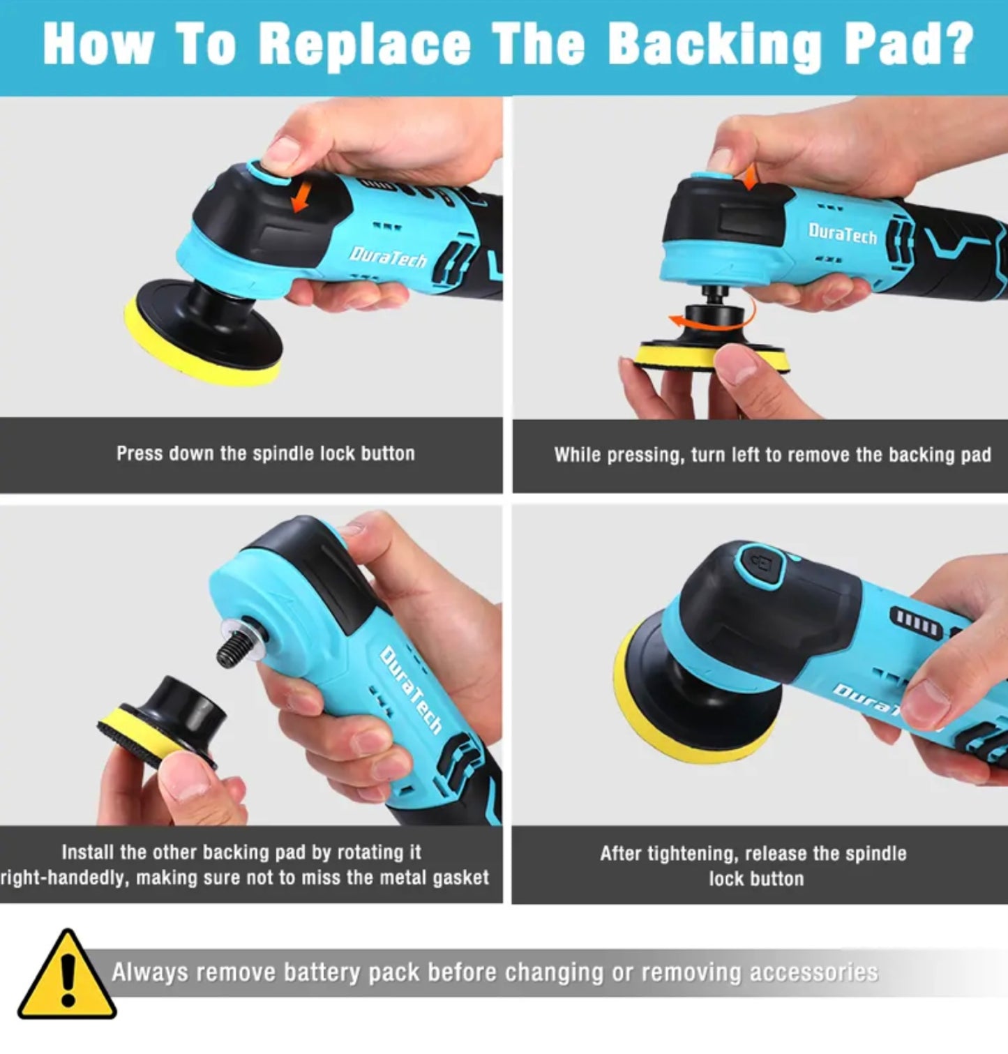 DURATECH 12V Cordless Buffer Polisher