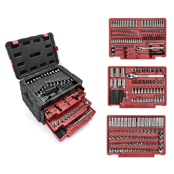 WORKPRO 450Pc Universal Professional Mechanics Tool Set W/ Heavy Duty Case