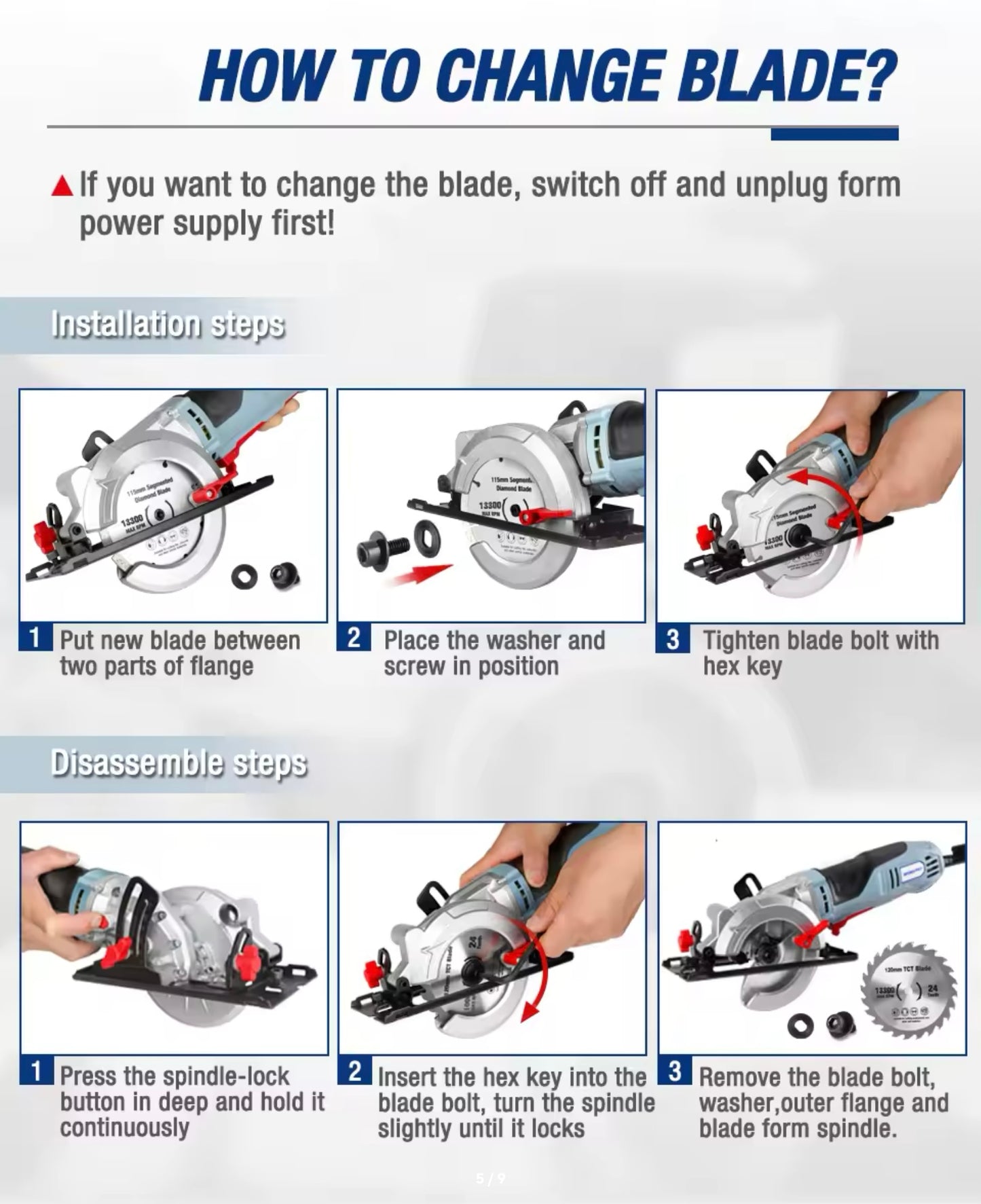 WORKPRO 710W Mini Circular Saw