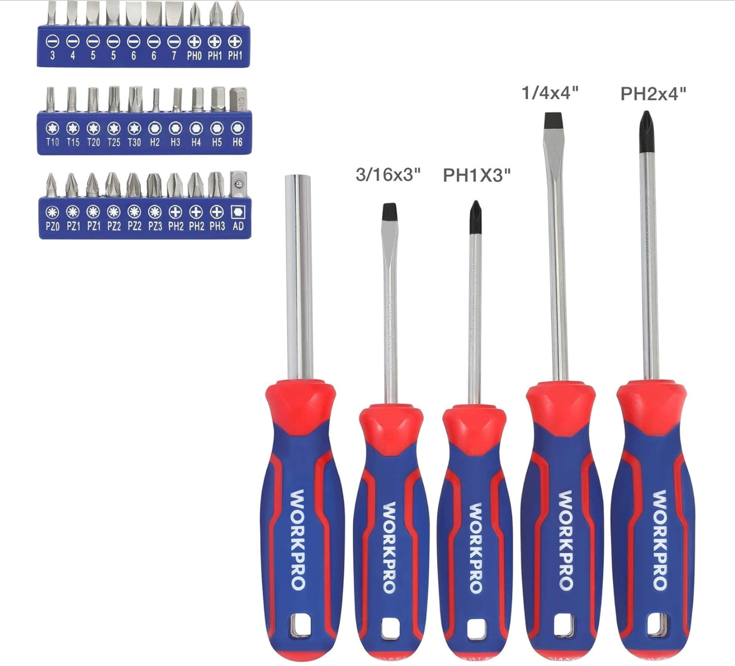 WORKPRO 87Pc Household Hand Tool Kit
