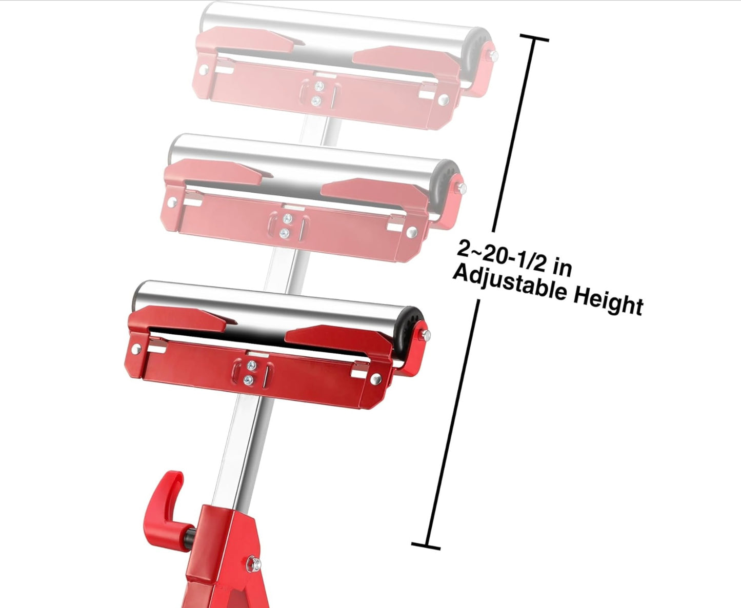 WORKPRO Height Adjustable Folding Roller Stand, Heavy Duty 250 LB Load Capacity, Outfeed Woodworking