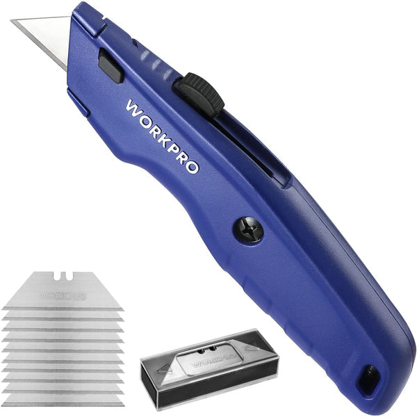 WORKPRO Premium Retractable Utility Knife, Quick Change Blade
