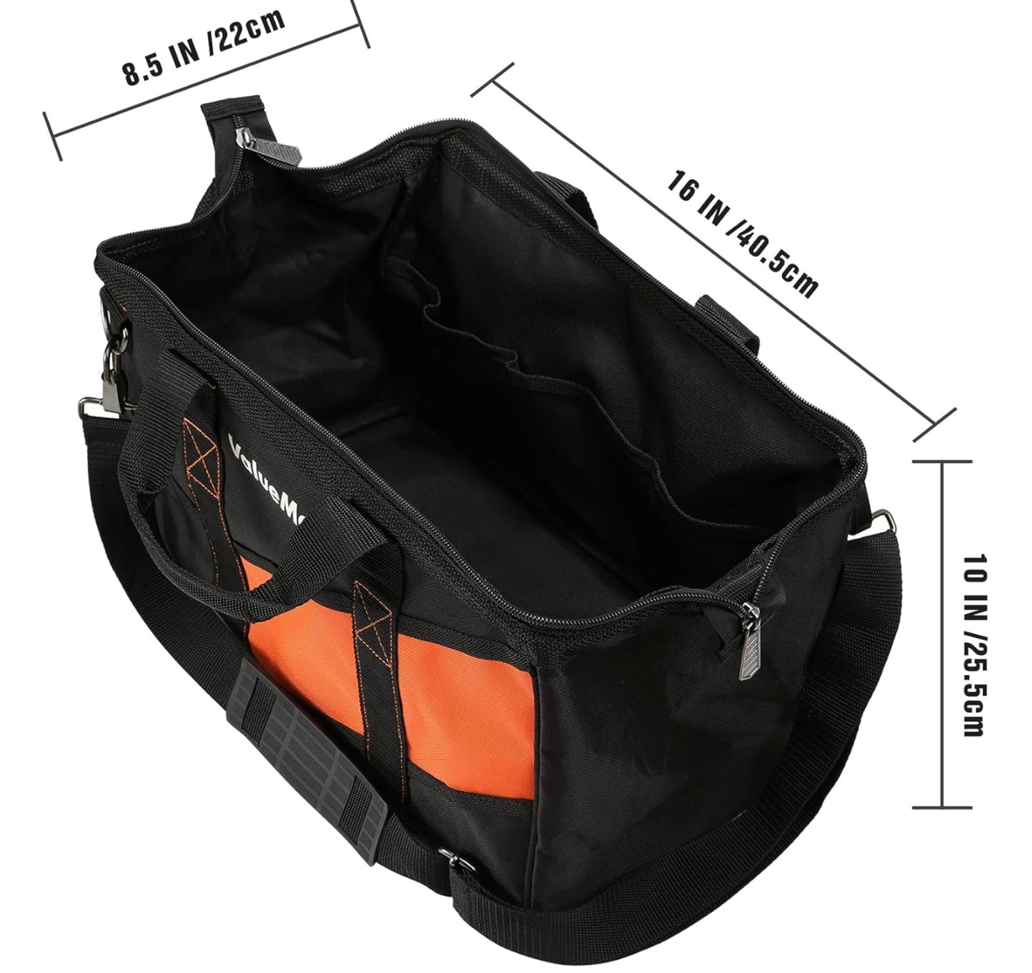 ValueMax 16” Heavy-Duty Wide Mouth Tool Bag w/ Shoulder Strap, 13 Pockets