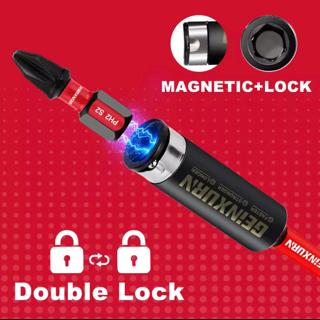 GEINXURN 1/2/4PK 6” Double-Lock Impact Bit Holder