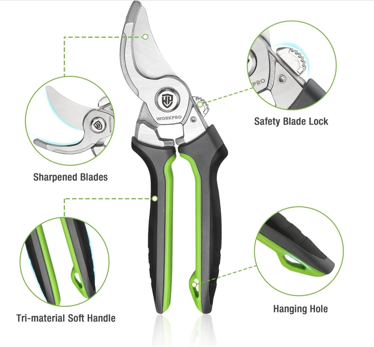 WORKPRO 8.5” Garden Bypass Pruning Shears