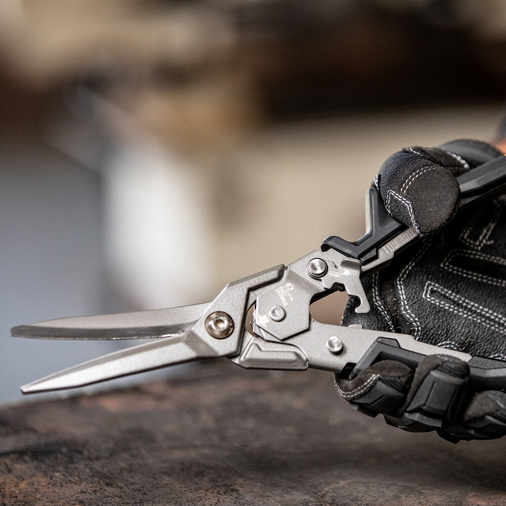 TOUGHBUILT Straight Long Cut Aviation Snips