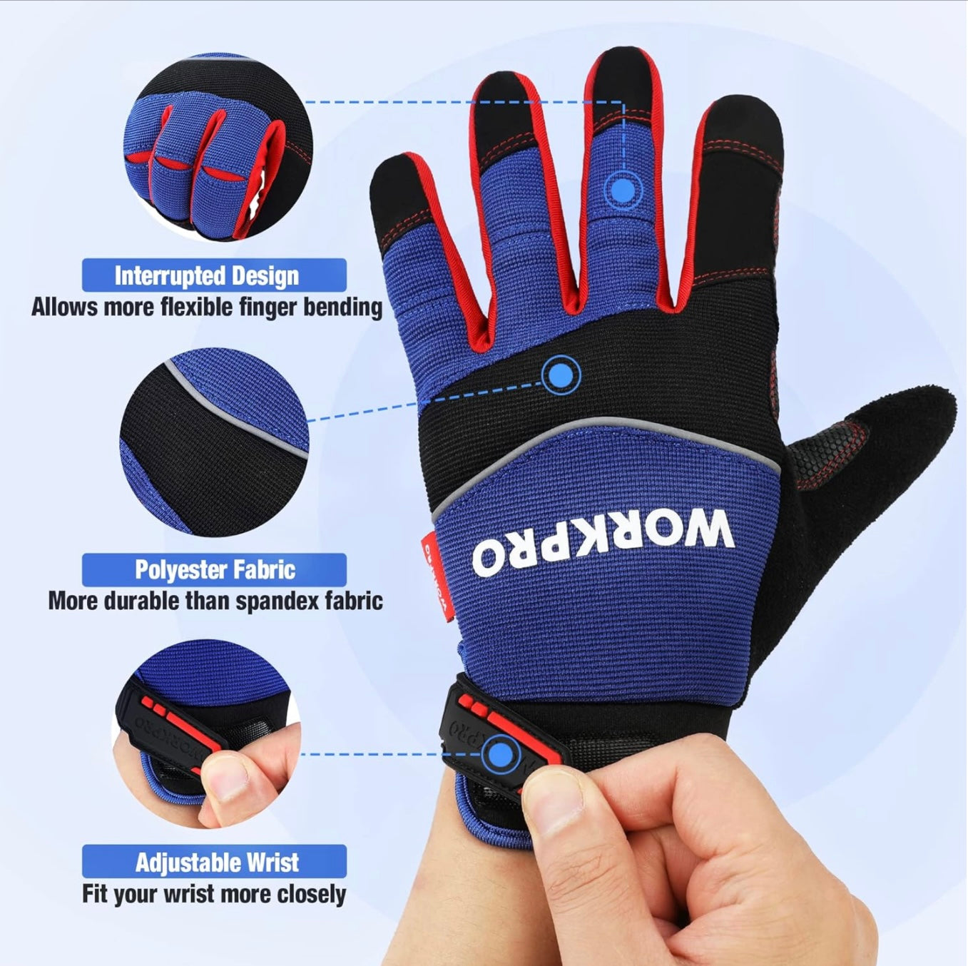 WORKPRO Safety Work Gloves - Medium