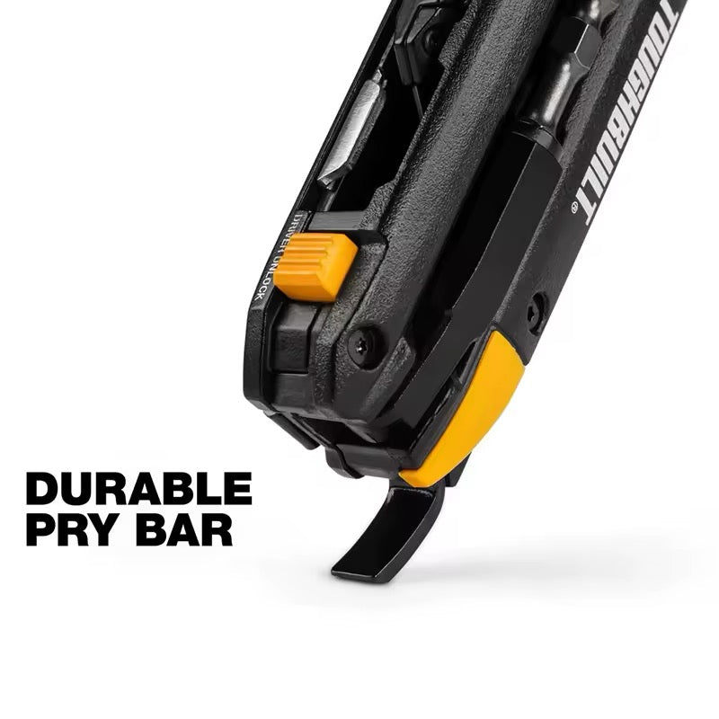 TOUGHBUILT Electricians Folding Utility Knife With Bit Driver + Pry Bar