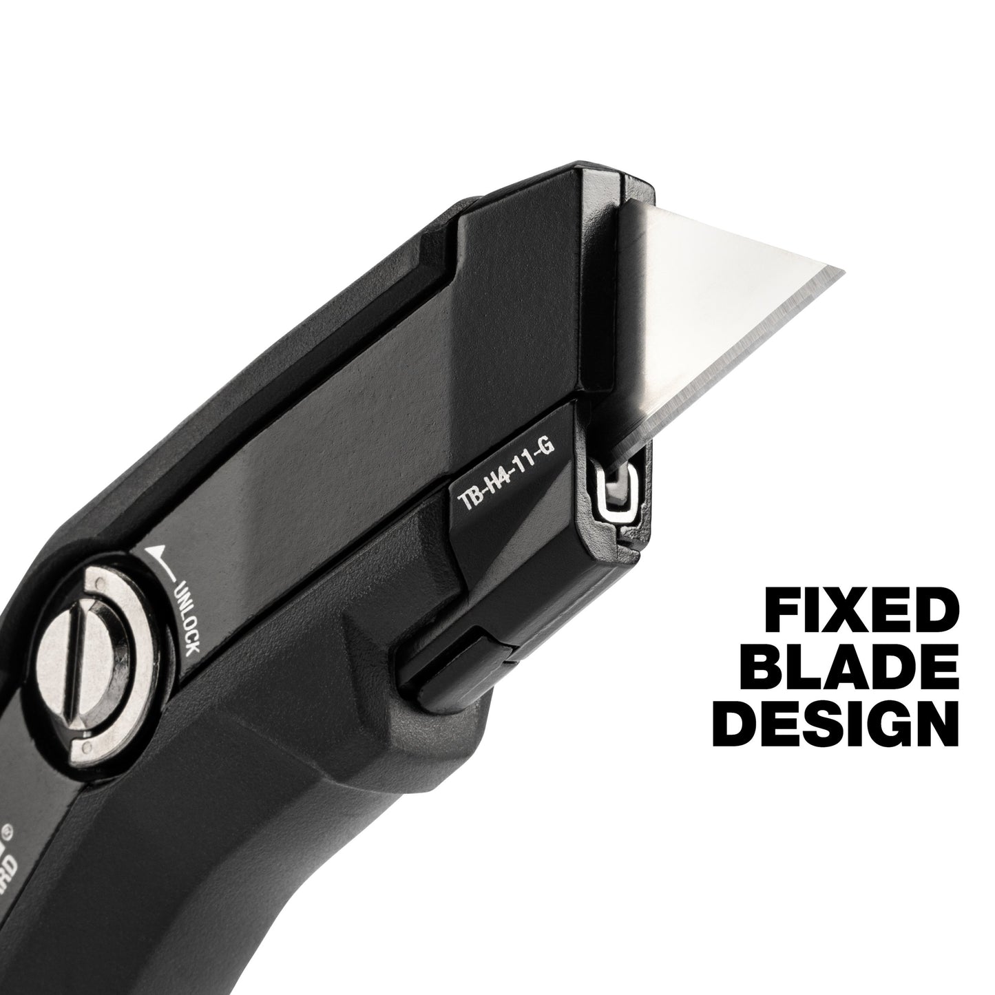 TOUGHBUILT Fixed Blade + Sliding Guard Utility Knife