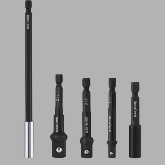 DURATECH 5PC Socket Adapters and Extension Bar Set