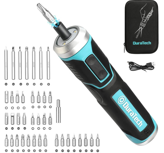 DURATECH 41PC Cordless Electric Screwdriver Set w/ Storage Bag