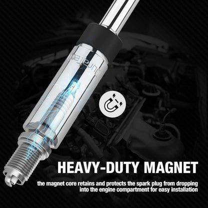 DURATECH 11” 5/8" Swivel Magnetic Spark Plug Socket, 3/8" Drive