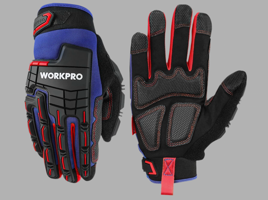 WORKPRO Heavy Duty Impact Protection Work Gloves - M, L, XL
