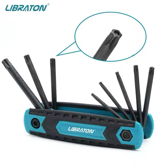 LIBRATON 8-IN-1 Tamper Proof Folding Star Key Set