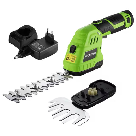 WORKPRO 12V 2-IN-1 Cordless Handheld Grass Shear & Shrubbery Trimmer