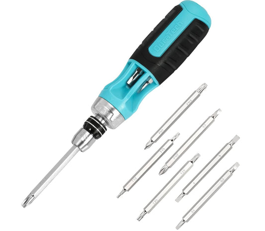 DURATECH 12-IN-1 Multi-Bit Ratcheting Screwdriver w/ Double Ended Bits