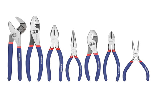 WORKPRO 7Pc Pliers Set w/ Groove Joint, Long Nose, Slip Joint, Linesman, and Diagonal Pliers