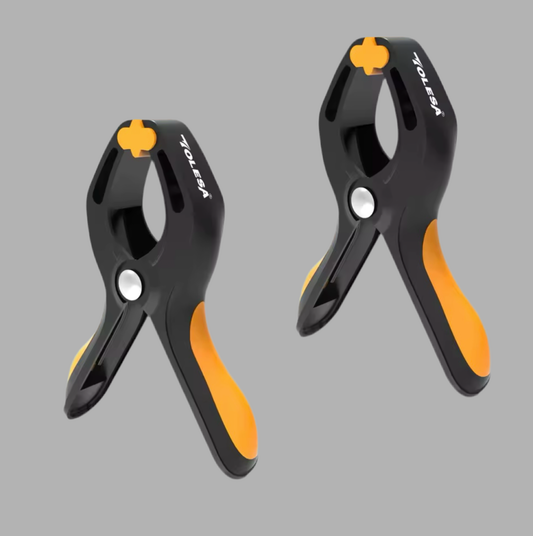 TOLESA 2PC 4” Heavy Duty Spring Clamps w/  Ergonomic Grip