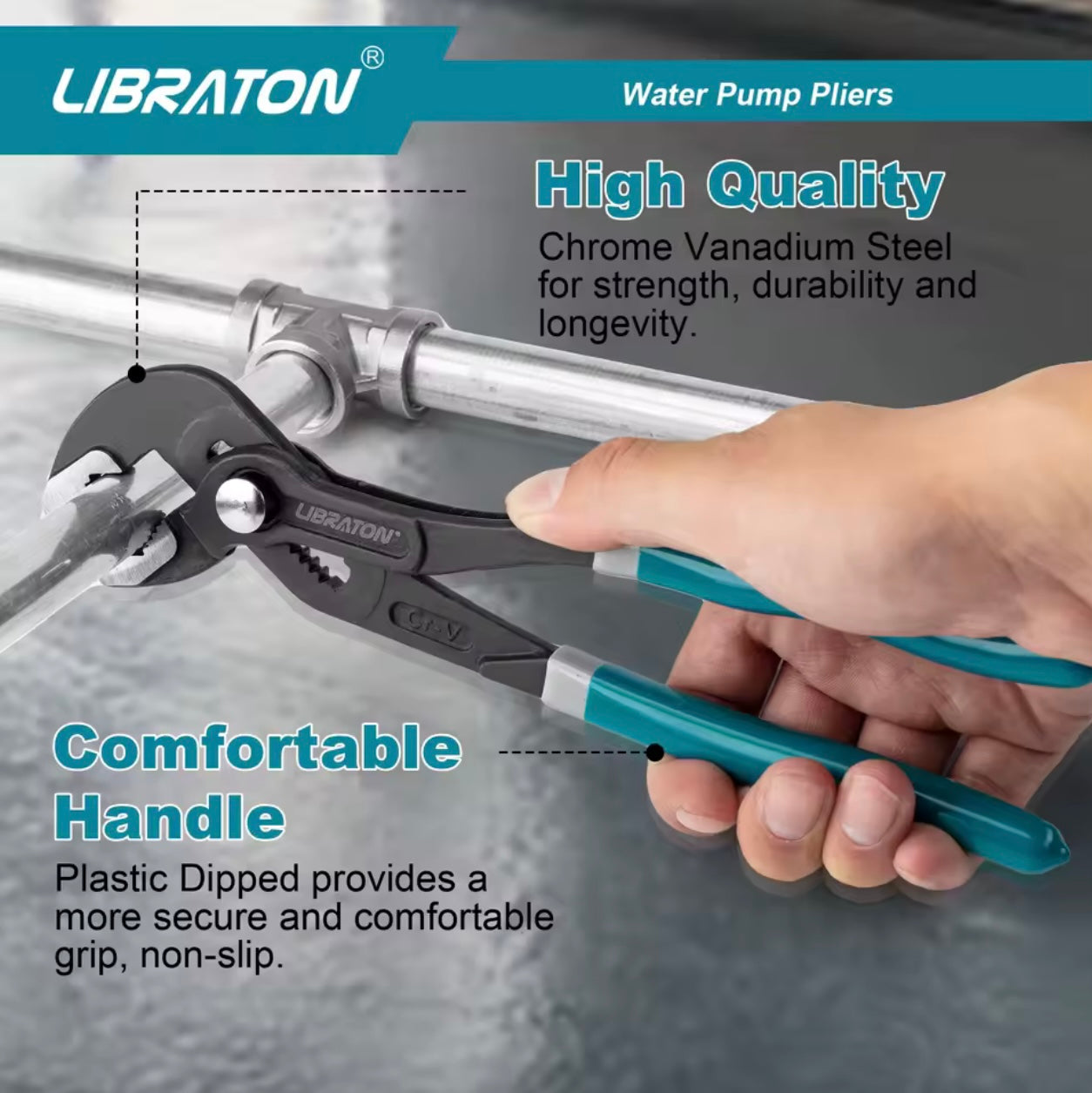 LIBRATON 7” Groove Joint Pliers