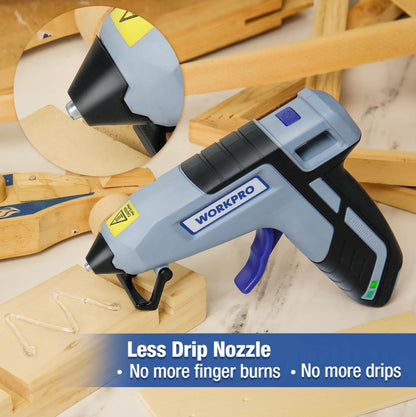 WORKPRO 3.6V Cordless Hot Glue Gun W/ 20 Glue Sticks