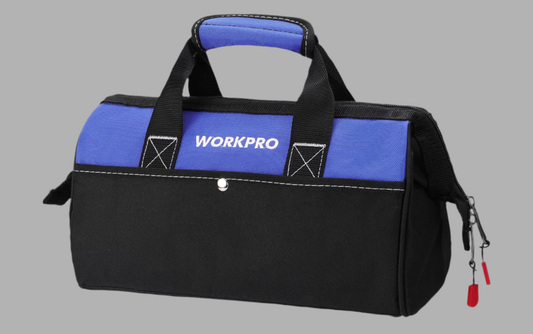 WORKPRO 13” Wide Mouth Tool Bag w/ Inside Pockets