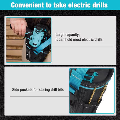 DURATECH Quick-Release Electrician Drill Holster Pouch