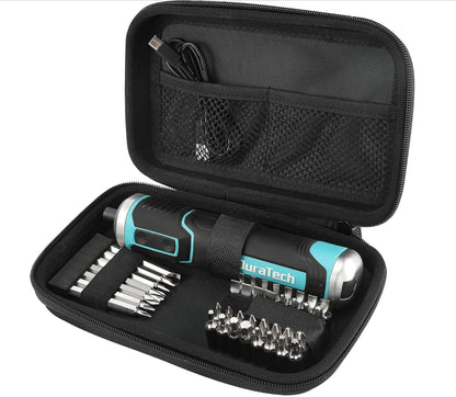 DURATECH 41PC Cordless Electric Screwdriver Set w/ Storage Bag