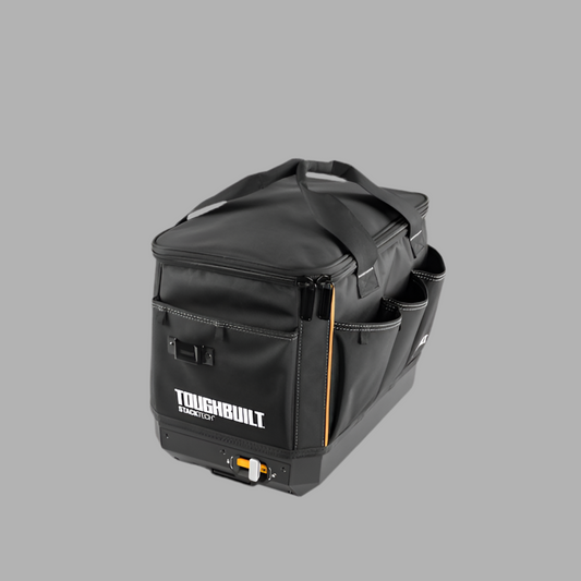 TOUGHBUILT STACKTECH Black Polyester 11-in Zippered Tool Bag