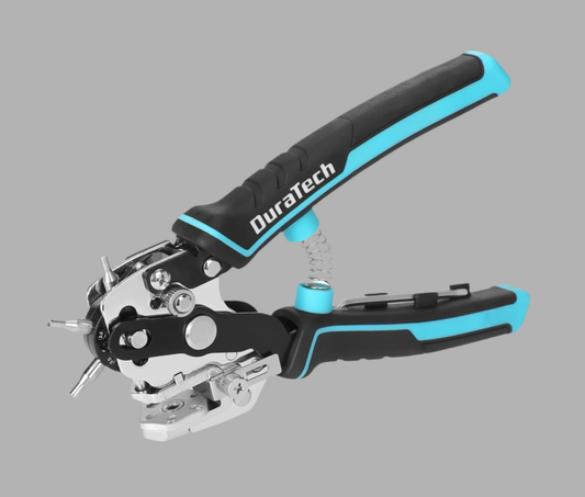 DURATECH Heavy-Duty Leather Hole Punch Pliers w/ 6 Solid Needles