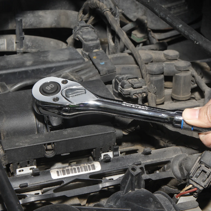 DURATECH 3/8” Drive 90 Tooth Quick-Release Ratchet Wrench