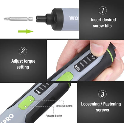 WORKPRO 3.6V Electric Screwdriver Set