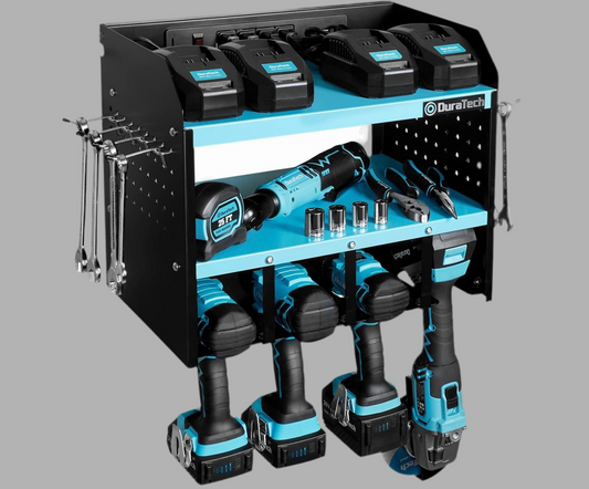 DURATECH Power Tool Organizer Wall Mount w/ Power Strip