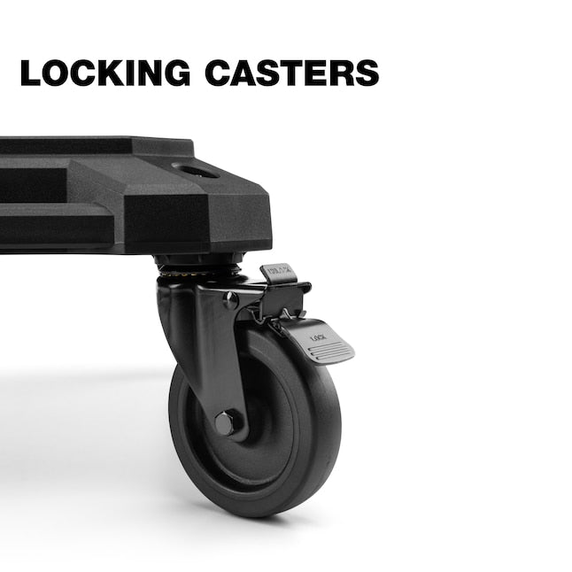 TOUGHBUILT STACKTECH Plastic/Metal Rolling Tool Box Mount 4-Wheel Cart
