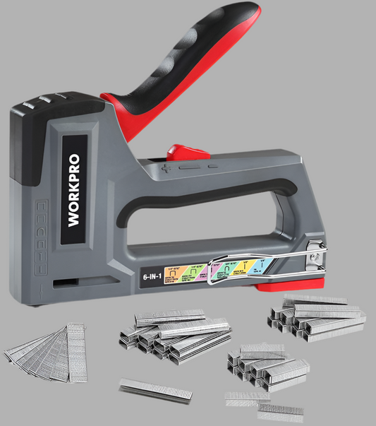 WORKPRO 6-in-1 Staple Gun w/ 4000 Staples