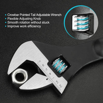 DURATECH 3PC Adjustable Construction Spud Wrench Set - 10”, 12”, 16”