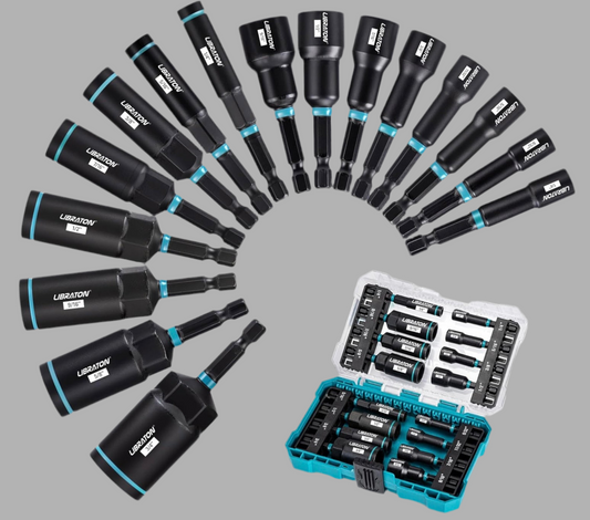 LIBRATON 16PC Magnetic Nut Driver Set - SAE