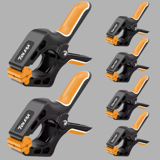 TOLESA 6PC 7” & 4” Heavy-Duty Spring Clamps Set