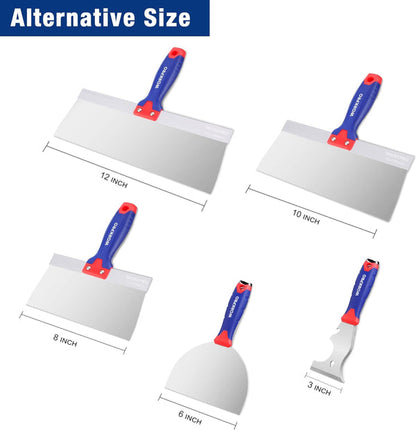WORKPRO DryWall Tools - Taping Knives, Putty Knife, Paint Scraper, Mud Pan