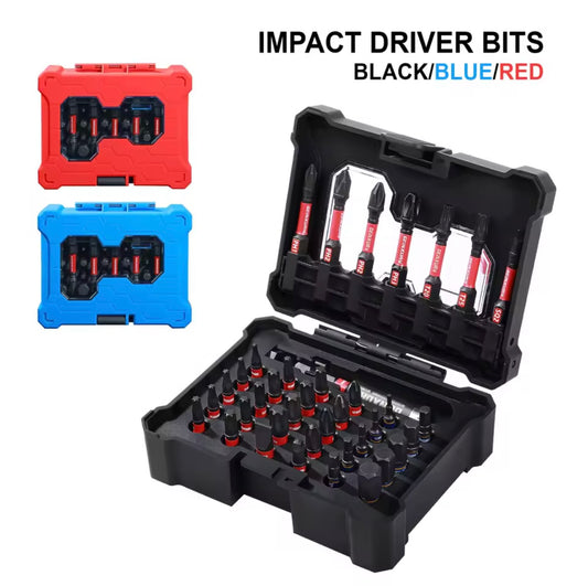 GEINXURN 38PC Impact Driver Bit Set w/ 2.4” Bit Holder Extension