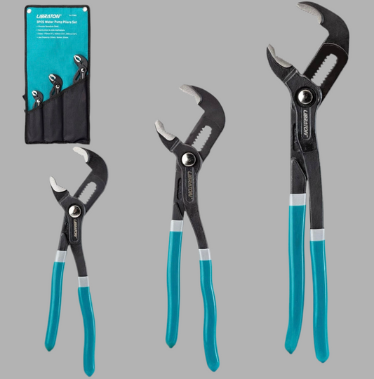 LIBRATON 3PC Groove Joint Pliers Set