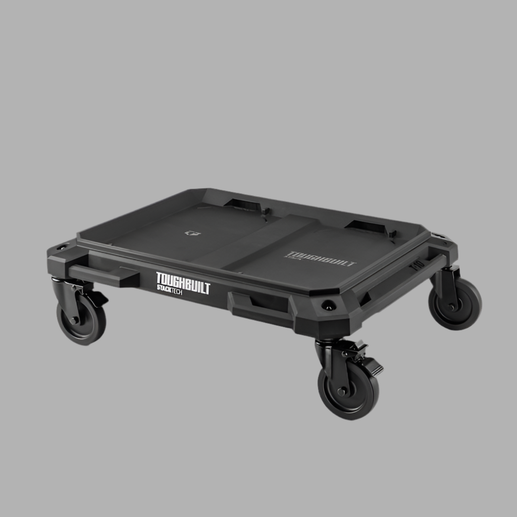 TOUGHBUILT STACKTECH Plastic/Metal Rolling Tool Box Mount 4-Wheel Cart