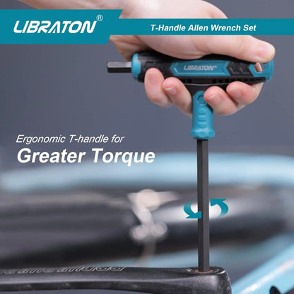 LIBRATON 7PC T Handle Allen Wrench Set- SAE w/ Storage Box