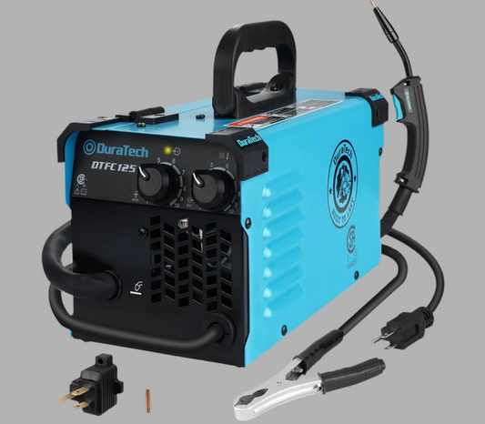 DURATECH 125A Flux Core Welder Gasless Welding Kit w/ Wire Feed, Welding Gun & 15A-20A Plug Adapter